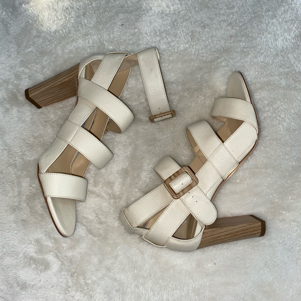 Jimmy Choo White Leather Maya 85 - Picture 3 of 6
